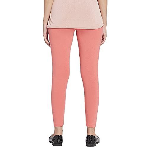 Image of GO COLORS Soft Cotton Stretch Cropped Leggings for Women | Breathable, Mid Rise