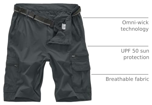Image of Jessie Kidden Mens Cargo Shorts Expandable Waist Quick Dry Hiking Shorts