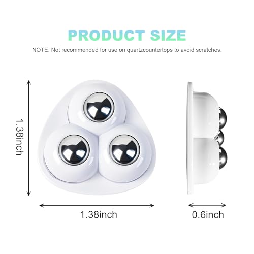 Image of Self Adhesive Appliance Sliders 8 Pack Kitchen & Furniture Rollers | Move Small Appliances Easily 360 Glide No Tools Peel Stick 12lbs Per Wheel