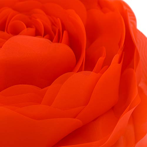Image of JWH Stereo Flower Throw Pillow Covers Aesthetic Decorative Floral Accent Pillow Cases Round Cushion Handmade Pillowcase for Bedroom Bed Couch Living Room 12 Inch Orange