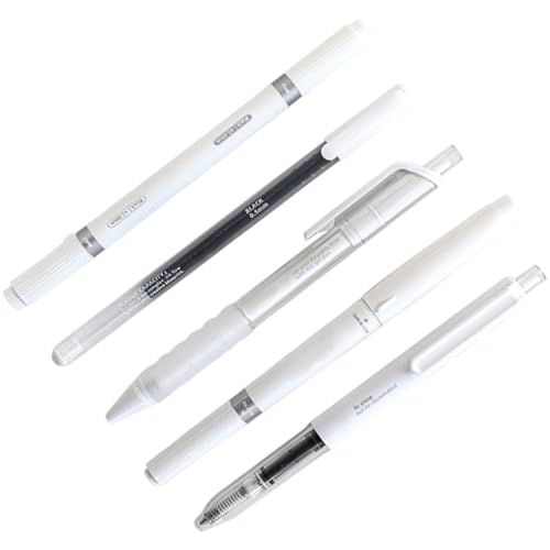 5Pcs Noise Frees Retractable Gel Pen Fast Dry Inks Not Smudges Writing Pen Comfortable Handle for Students Professional Writing 