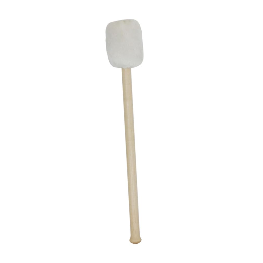VANZACK Baqueta Para Bombo Con Mango De Madera y Cabeza De Fieltro white, Juego De Mazos De Batería Para Instrumentos De Percusión Profesionales y Estudiantes