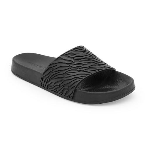 Image of Red Tape Womens Sliders in Slate Blue | Casual Pool Sliders | SLATE BLUE | 3 UK