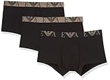 Emporio Armani Underwear Herren 3-Pack Bold Monogram Trunks, Black, XL