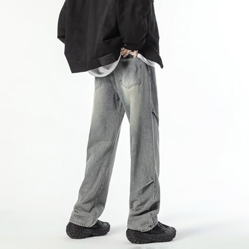 Jeans Pants Trouser Denim Spring and Autumn Vintage Washed Men's Classic Loose Paratrooper Versatile4