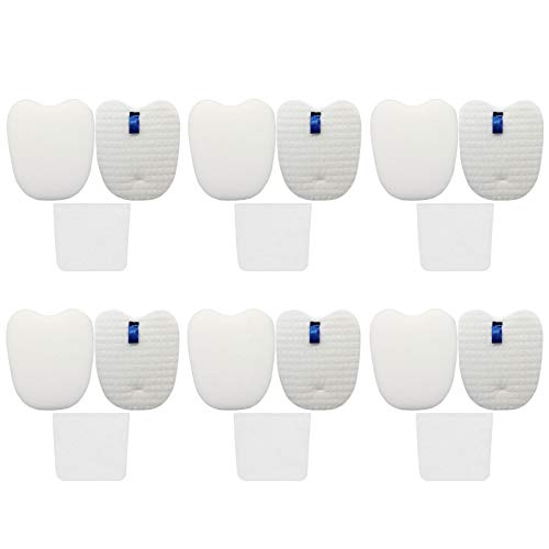 Lemige Vacuum Filters Replacement Set for Shark Rocket DuoClean HV380 HV380W HV381 HV382 HV384Q UV380 ZS360 ZS361C ZS362, 6 Foam & Felt Filters 6 Post-Filters, Compare to Part XPMFK320&XPSTFH380