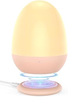 Night Lights for Kids with Stable Charging Pad, Pink