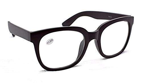Fads & Fashions TN14 Stylish Retro Geek/Nerd 2017 Reading Glasses In 3 Colours+1.0+1.5+2.0+2.5 (Black, 1.0)