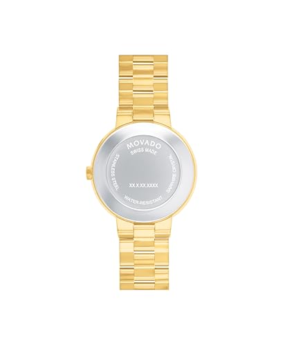 Movado Sapphire Women's Luxury Watch - Swiss Quartz Movement, Stainless Steel Bracelet, Water Resistance 30 Meters (3ATM) - Elegant Timepiece - Gift for Her - 28mm3