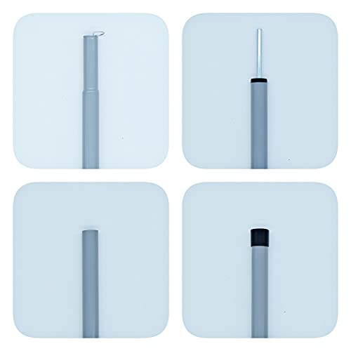 Adjustable Tent Poles Steel Rods for Tarp Canopy Camping Replacement Set of 2 (Black)