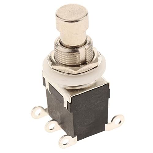 UJEAVETTE 2xFoot Switch Push Pin Guitar Effects Pedal Electric Button Black 6 Pins 3PDT-image-48
