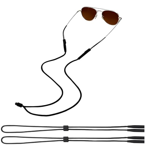 VOGTORY 2 Pcs Eyeglasses Holder Strap, Adjustable Glass Holders Around Neck for Men Women, Anti Slip...