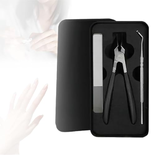 Wide Jaw Opening Anti-Splash Slanted Nail Clipper, Anti-Splash 25° Slant Edge Nails Clippers 3-Piece Set New Wide Mouth Toenail Household Slanted Nail Clipper Set for Men Women (Black)