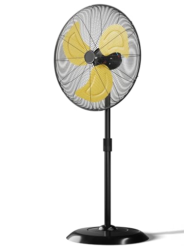AKIRES 24” Outdoor Oscillating Pedestal With Energy-Saving Motor,8000 CFM...