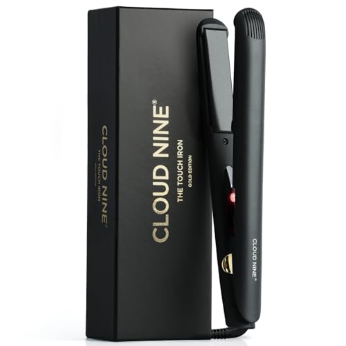CLOUD NINE The Touch Iron - Piastra per capelli Gold Edition | Regolazione della temperatura variabile con tecnologia a riscaldamento rapido touch in ceramica Spring Flex Styling | Perfetto per