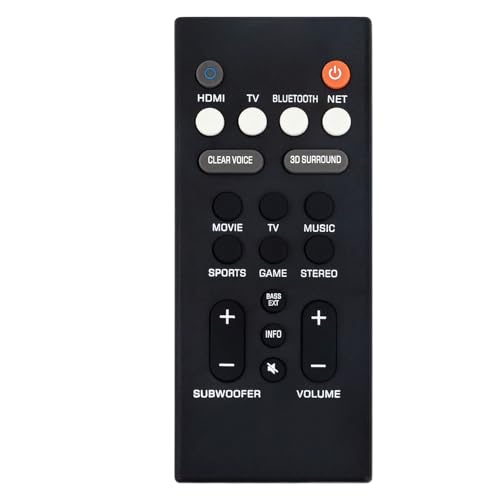 Replaced Remote fit for Yamaha Audio YAS-209 YAS-109 YAS-209BL ATS-2090 ATS-1090 ATS1080 ATS-1080 YAS1080 YAS-1080 VAF7640 Sound Bar