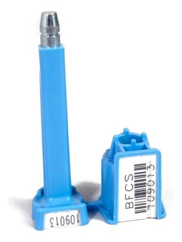 High-Security Bolt Seal for Cargo Containers & Truck Trailers, Tamper-Evident, Heavy-Duty, Ideal for International Shipping, Freight, Warehousing, Rail Transport (Blue, Pack of 10)