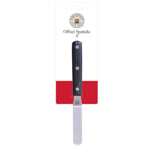 King Arthur Baking Company Offset Spatula, Japanese Stainless Steel, 4-Inch Flexible Blade, For Precise Cake Decorating