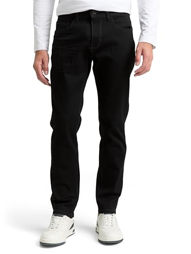 Tom Tailor Herren 1047978 TTJOSH Regular Slim Jeans Mit Stretch, 10240 - Black Denim, 36W / 32L EU