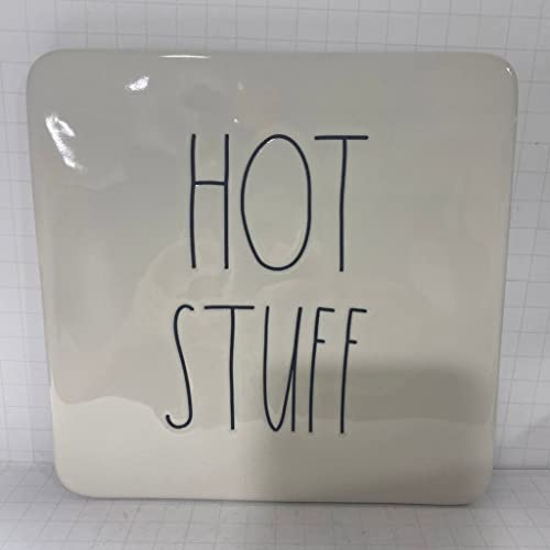 Rae Dunn HOT STUFF Triver ceramic - 8 x 8 in