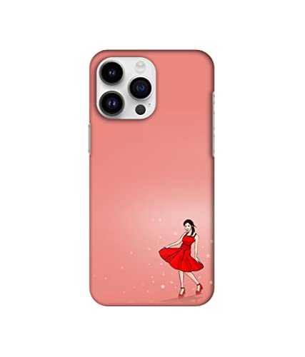 Image of Amazon Brand- Solimo Designer Red Dress Lady 3D Printed Hard Mobile Back Case Cover Compatible for Apple iPhone 14 Pro Max