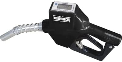Roughneck Auto Shutoff Fuel Nozzle with Digital Meter - 3/4in. Inlet/15/16in. O.D. Spout, 16 GPM