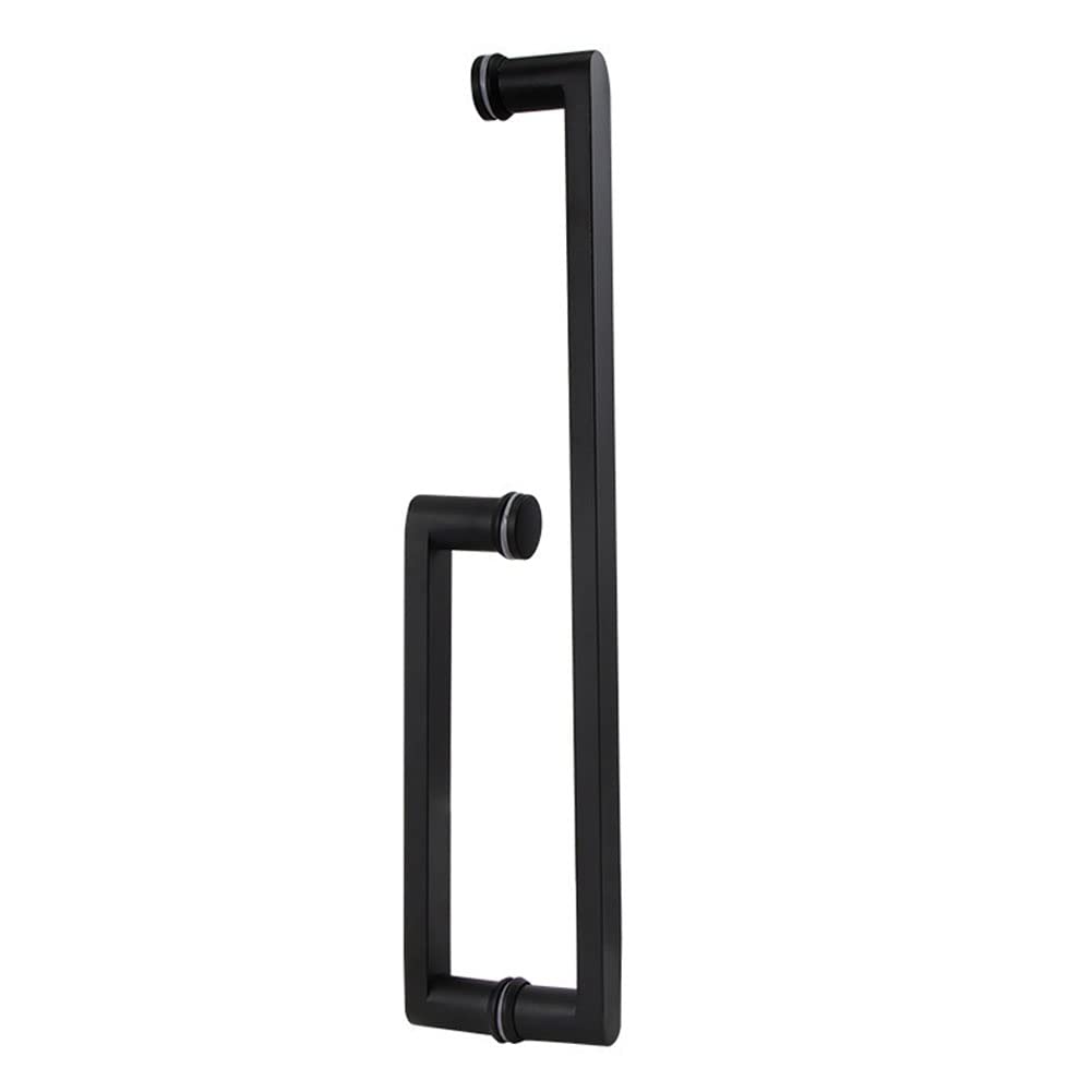vfdaSWQQ Door handle, 304 Stainless Steel Push Pull Door Handle, Bathroom Glass Pulls, Shower(225 hole spacing 425 total length)
