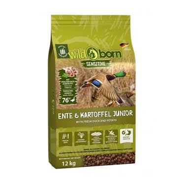 Wildborn Ente & Kartoffel Junior 1 x 12 kg | Hundefutter für Welpen und Junghunde mit viel Entenfleisch | Getretreidefreie Rezeptur