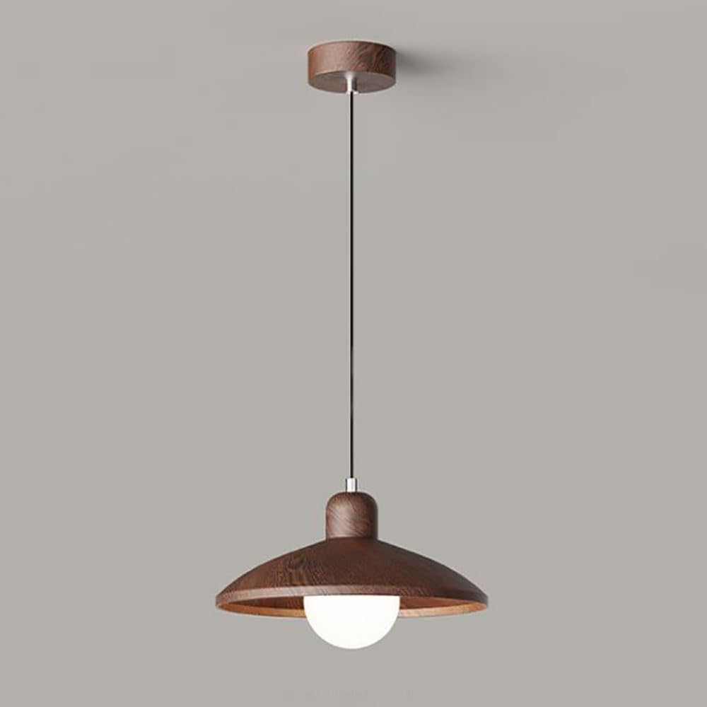 Lampe suspendue en grain de bois lustre de salle à manger G9