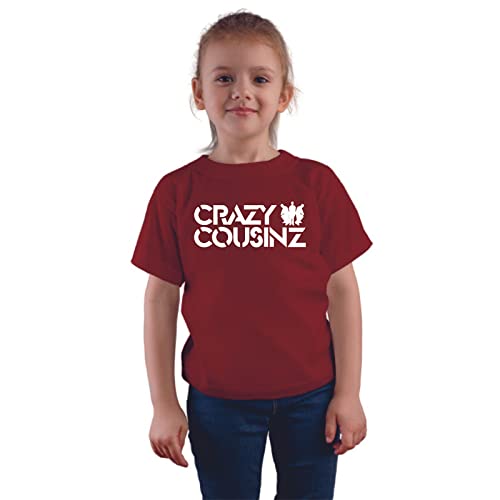 Image of Feel Good Crazy Cousins Family Matching Cotton Multi Colored Printed T-Shirt