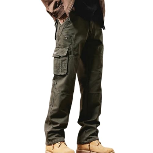 Pantalon cargo homme doublé polaire coupe droite hiver