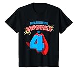 Superhelden 4 Jahre Tshirt Junge 4 Jahre Superheld