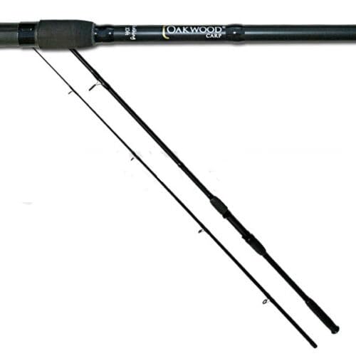 OAKWOOD Carp Stalker Fishing Rod, 6FT 2 Piece, Black