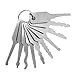 Mrchrogge 10PCS Zuktcr Master Keys Stainless Steel Replacement Skeleton Lock Key Set Multiple Shapes Lock Picking Emergency Tool