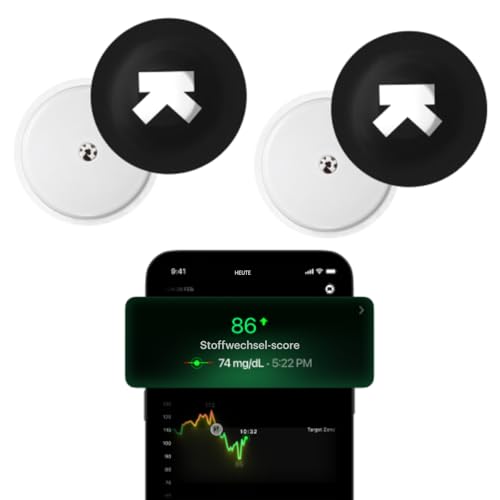 Ultrahuman M1 | Intelligente Glukosemessung per App | Verbessern Lebensstil, optimieren Ernährung | 24/7-Glukosemessung mit fortschrittlichen Freestyle Libre 2 Plus CGM-Sensoren (2 Sensors)