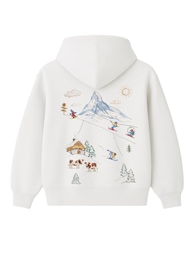 Rich.Art Hoodie Oversize Ski broderie 3D idéal pour l'après-ski