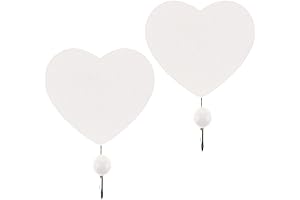 ARTIBETTER Room Key Hanger, 2PCS Heart Rustic Wall Hooks, Decorative Picture Hanger,...