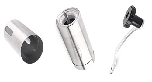 Zolay® Manuelle Kaffeemühle aus gebürstetem Edelstahl, konische Gratsmühle – Kaffeemühle für französische Presse… – Bild 5
