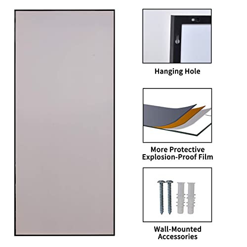 Image of BEAUTYPEAK Full Length Mirror 32 inchx71 inch, Rectangle Large Full Body Floor Mirrors, Dressing Wall Mirror with Aluminum Alloy Thin Frame for Living Room, Bedroom, Black