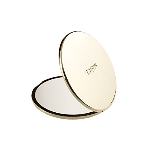 Mišel Magnifying Compact Mirror - Gold Metal. Double Sided Handheld Extremely Crisp Compact Magnifying Mirror. Great Compact Mirror For Purses Or Travel. Designed #TOP2
