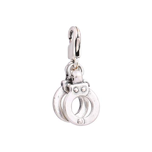 AKKi jewelry Charms Anhänger Thomas karabiner haken verschluss - Bettelarmband für Halskette Kette Strass steine damen Blume Glück armband stern delfine kleeblatt perle freundschaft Handschellen Cover
