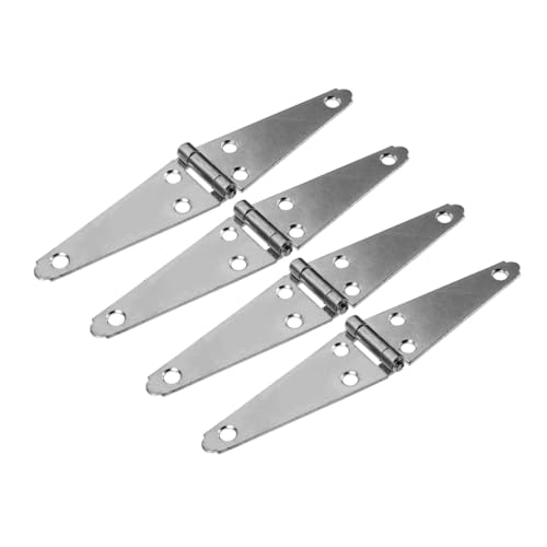 GARVALON 4 Stück Teiliges Schwerlast Türband Galvanisierte Gartentor Scharniere für Holztore Robust Strapazierfähig Vielseitig Einsetzbar für Gartenhaus Türen und Tore