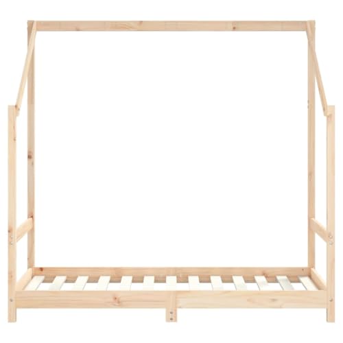 Cuna de 80 x 160 cm convertible de madera para niños con espacio inferior 4
