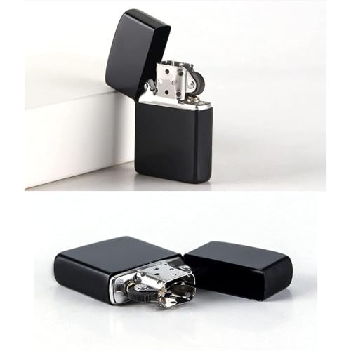 Image of Refillable Small Pocket Cigarette Lighter | Compact Portable Design | Metal Body Refillable Gas Lighter | Pocket Size Smoking Accessory | Durable Stylish Lighter