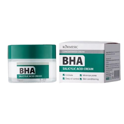 BHA - Crema de ácido salicílico con ceramida y colágeno hidrolizado, 30 g, refinador de poros, regula el aceite y aclara la piel