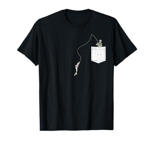 Pesca Con Mosca Pez Pescar Pescador En El Bolsillo Pescando Camiseta