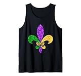 Funny Fleur De Lys Symbol Mardi Gras Party Women Men Tank Top