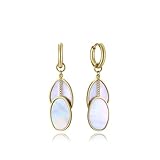 VICEROY Pendientes de mujer de acero Ip dorado con colgantes de madre perla 14321E01012