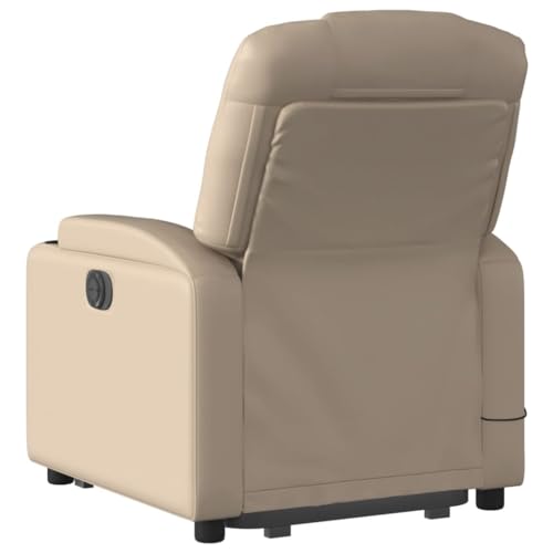 Homgoday Massagesessel mit Aufstehhilfe, Relaxsessel, Aufstehsessel Fernsehsessel Ruhesessel mit Liegefunktion Liegesessel TV Sessel, für Wohnzimmer Cappuccino-Braun Kunstleder – Bild 5