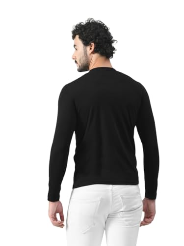 Image of Blisstone Men's Long Sleeve Henley T-Shirt with Button Placket | Soft & Comfortable Casual Wear